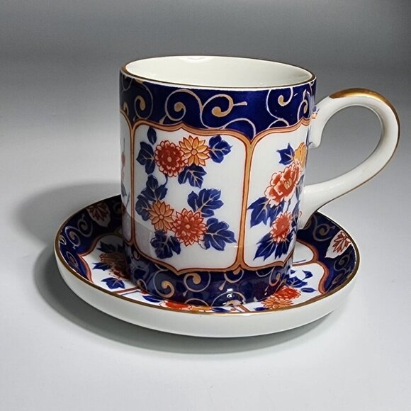 Japanese Kutani Porcelain Tea Set With Floral & Gold Kozan Gama (Kozan Kiln) VTG - Picture 5 of 12